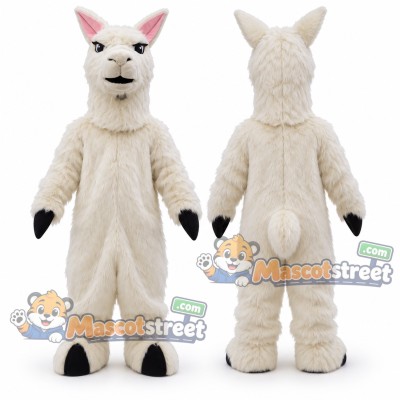 Cream Llama Mascot Costume Cream Llama Mascot Costume