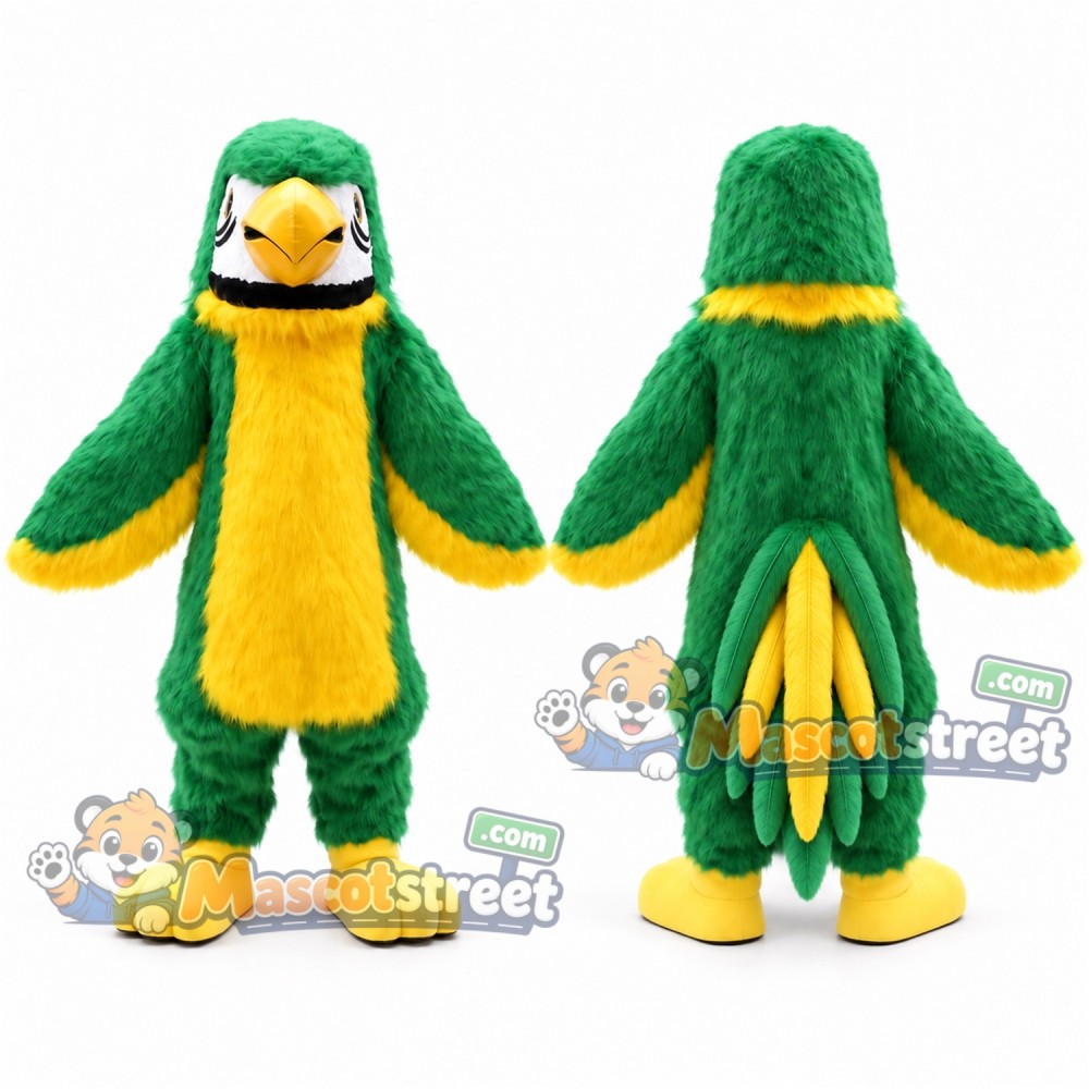 Green and Yellow Parrot Mascot Costume