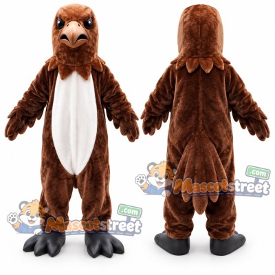 Brown Hawk Mascot Costume