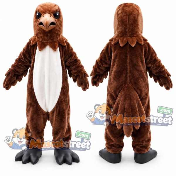 Brown Hawk Mascot Costume