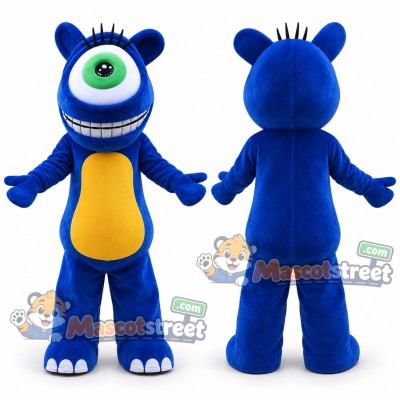 Blue One Eyed Monster Mascot Costume Blue One Eyed Monster Mascot Costume