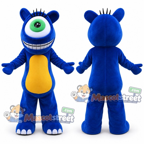 Blue One Eyed Monster Mascot Costume