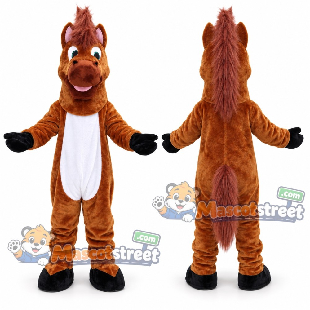 Brown Horse Mascot Costume Brown Horse Mascot Costume
