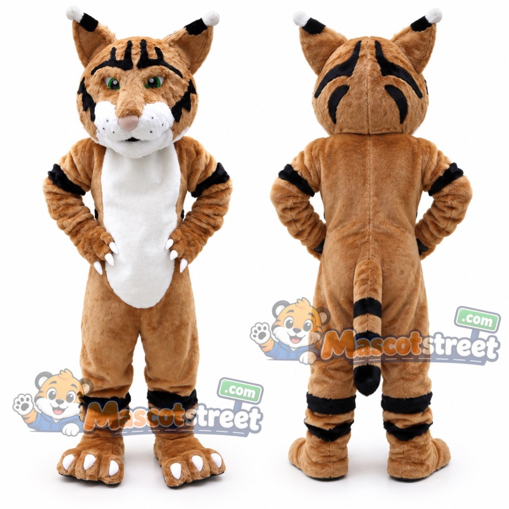 Brown Wildcat Mascot Costume Brown Wildcat Mascot Costume