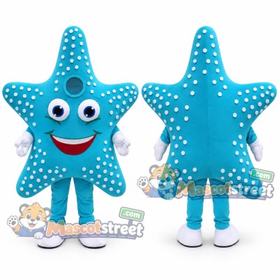 Blue Starfish Mascot Costume Blue Starfish Mascot Costume