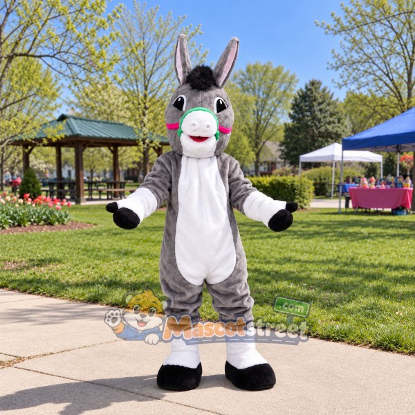 Gray Donkey Mascot Costume