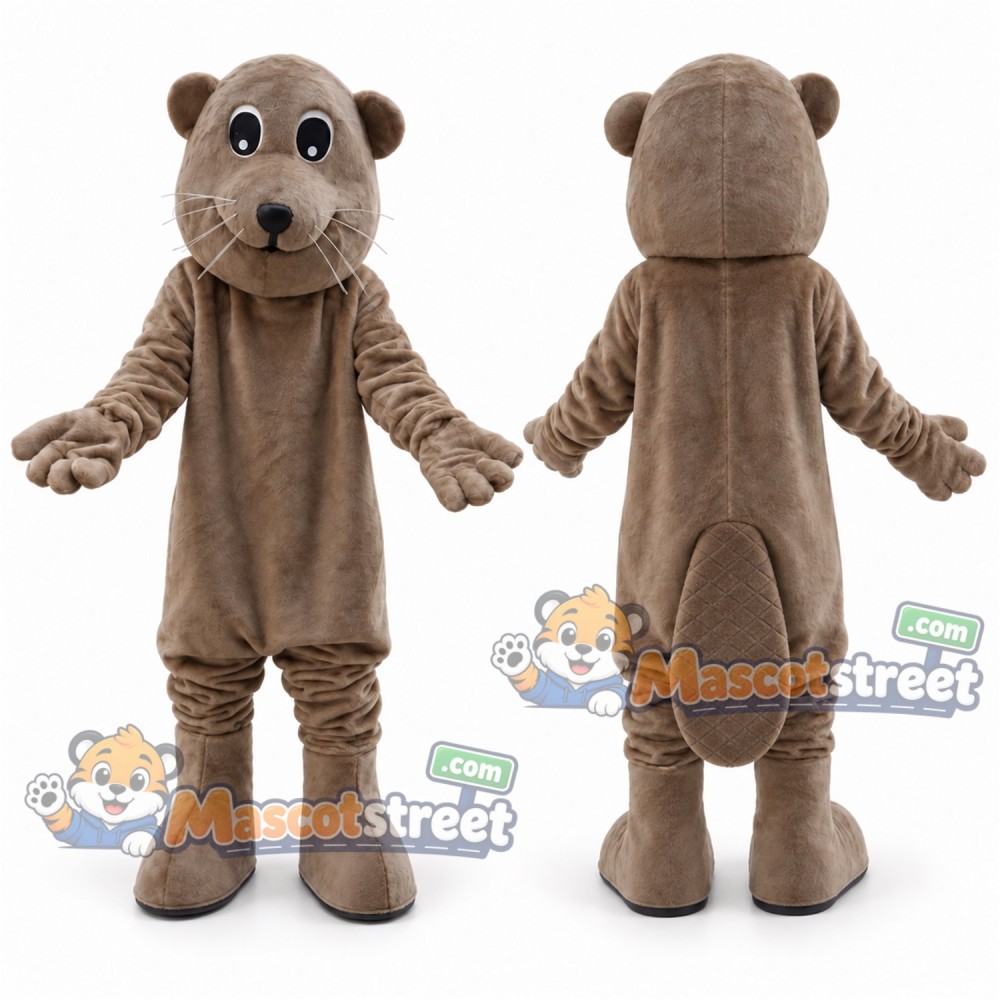 Brown Beaver Mascot Costume Brown Beaver Mascot Costume
