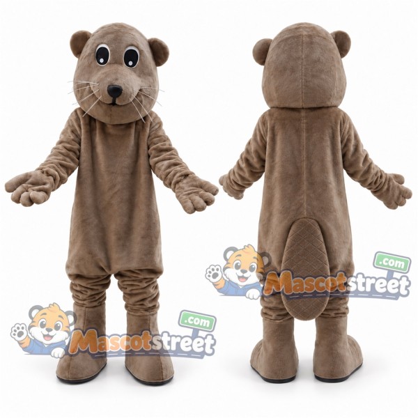 Brown Beaver Mascot Costume