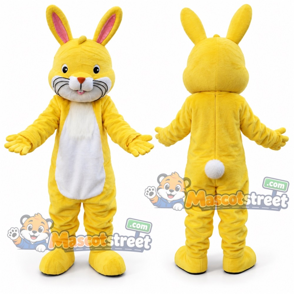 Yellow Rabbit Mascot Costume Yellow Rabbit Mascot Costume