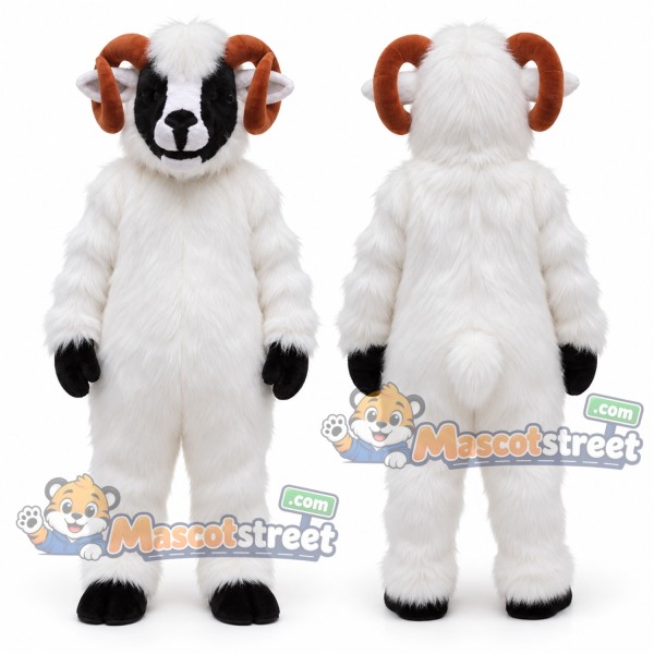 White Ram Mascot Costume