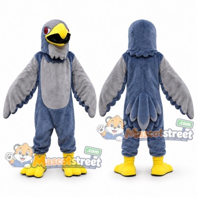 Gray Falcon Mascot Costume Gray Falcon Mascot Costume
