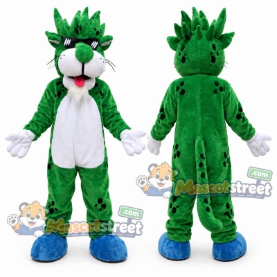 Green Panther Mascot Costume