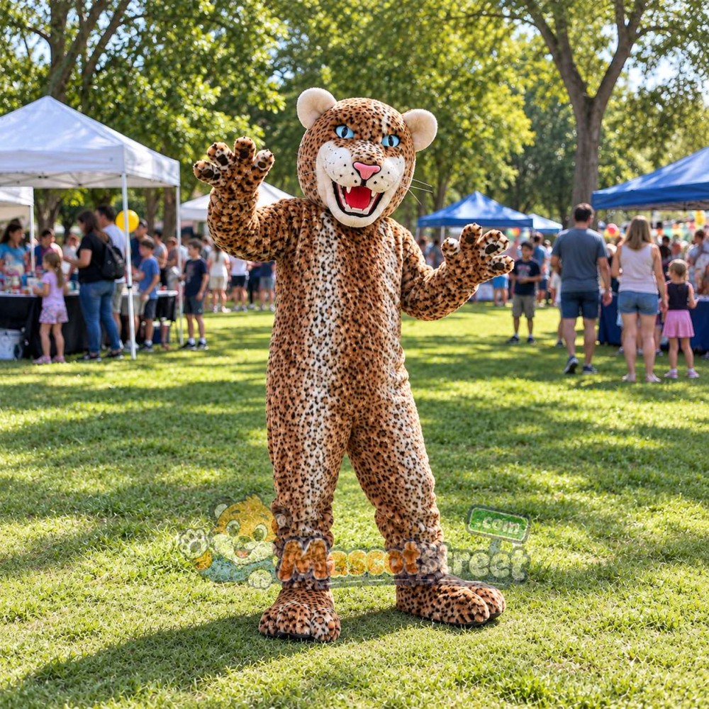 Spotted Leopard Mascot Costume Spotted Leopard Mascot Costume