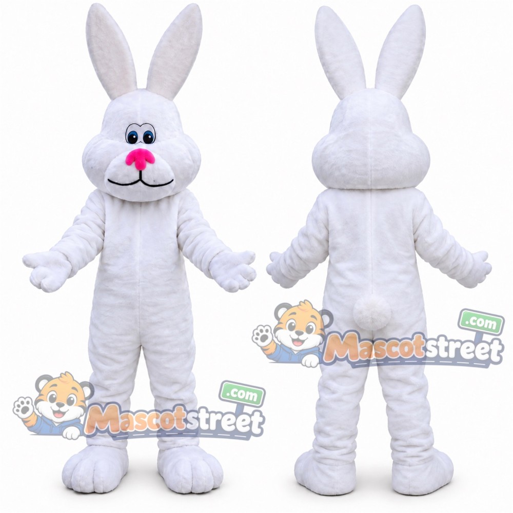 White Rabbit Mascot Costume White Rabbit Mascot Costume