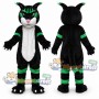 Black and Green Panther Mascot Costume