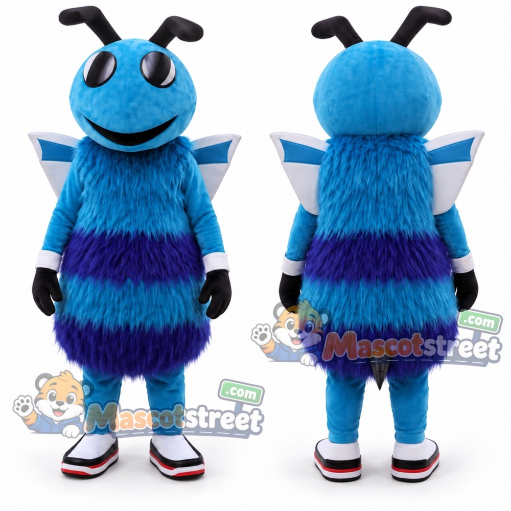 Blue Hornet Mascot Costume Blue Hornet Mascot Costume