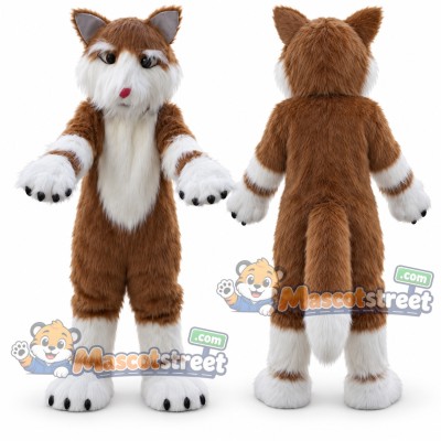 Brown Cat Mascot Costume