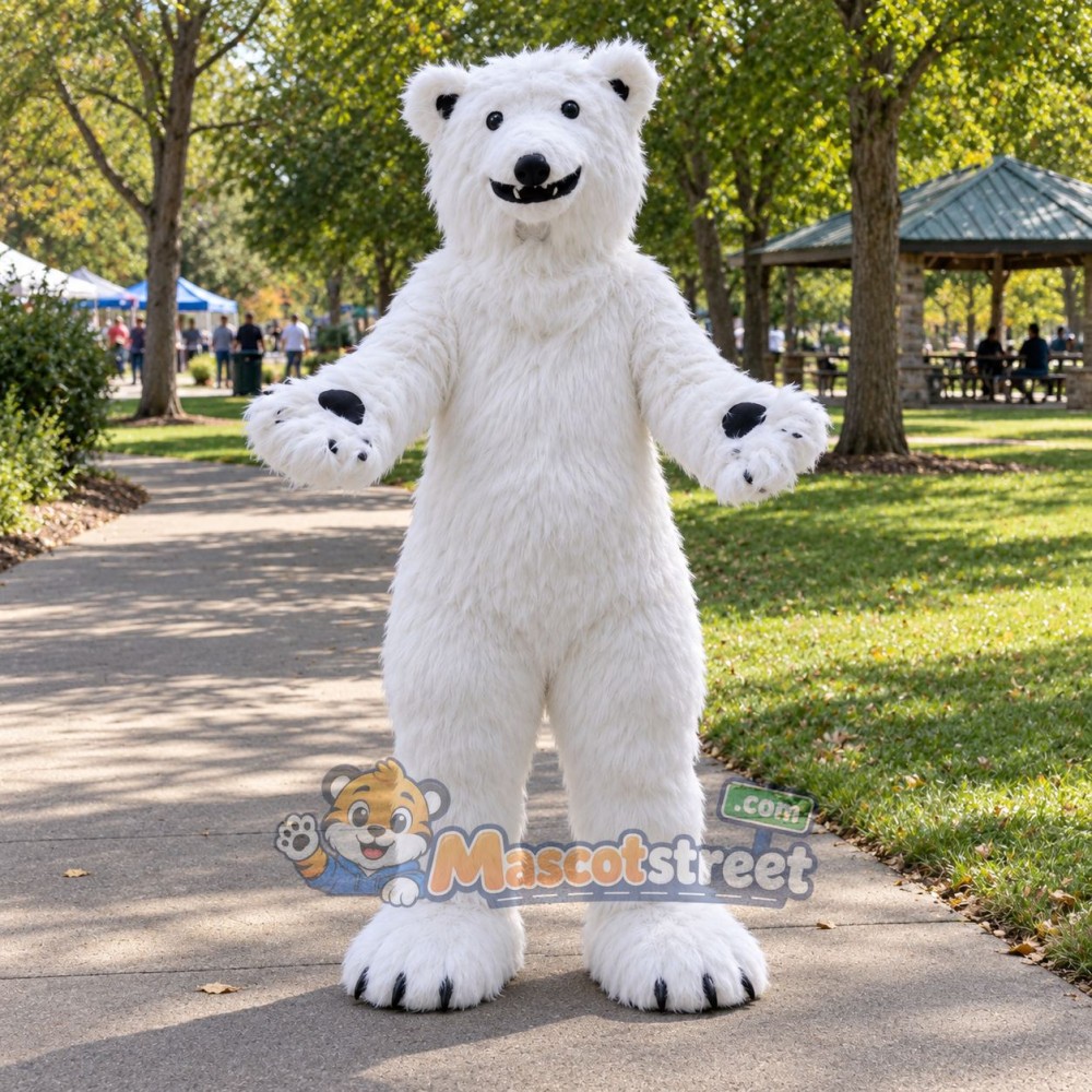 White Polar Bear Mascot Costume White Polar Bear Mascot Costume