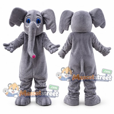 Gray Elephant Mascot Costume Gray Elephant Mascot Costume