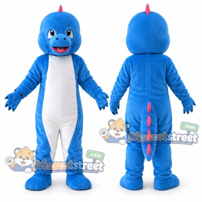 Blue Dinosaur Mascot Costume Blue Dinosaur Mascot Costume