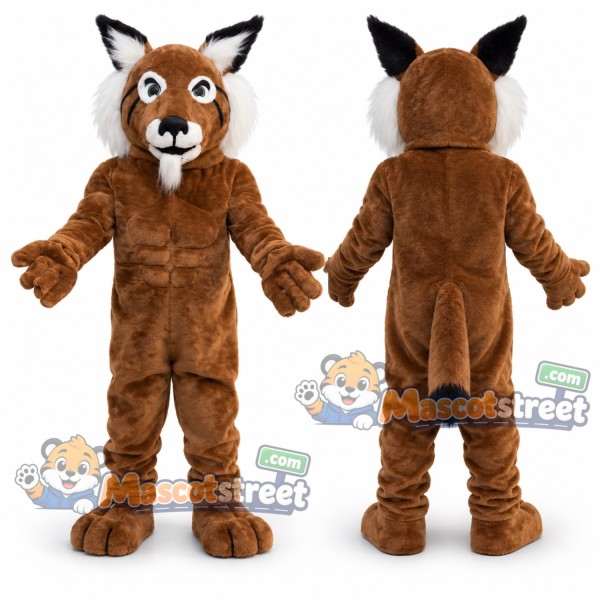 Brown Caracal Mascot Costume