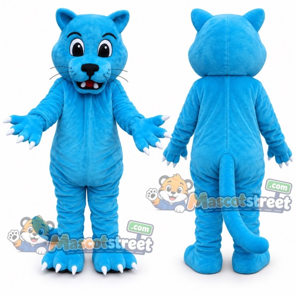 Blue Cat Mascot Costume