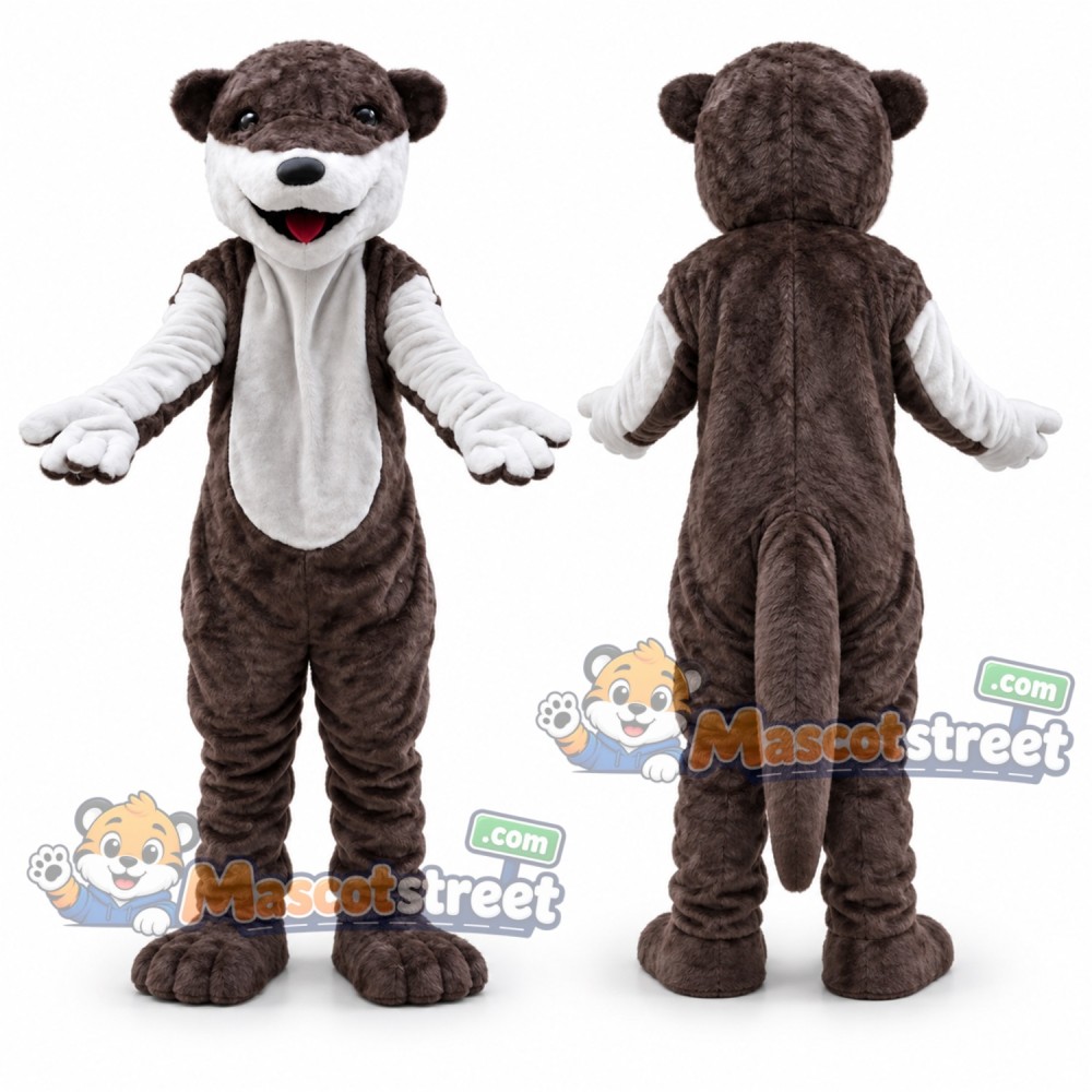 Brown Otter Mascot Costume Brown Otter Mascot Costume
