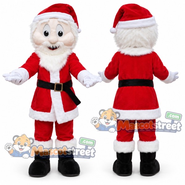 Santa Claus Mascot Costume with Santa Suit and Hat