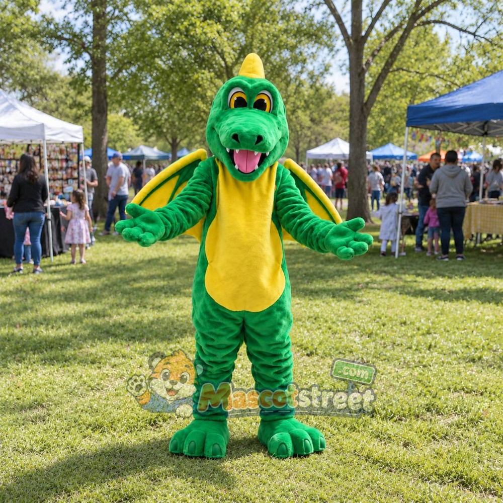 Green Dragon Mascot Costume