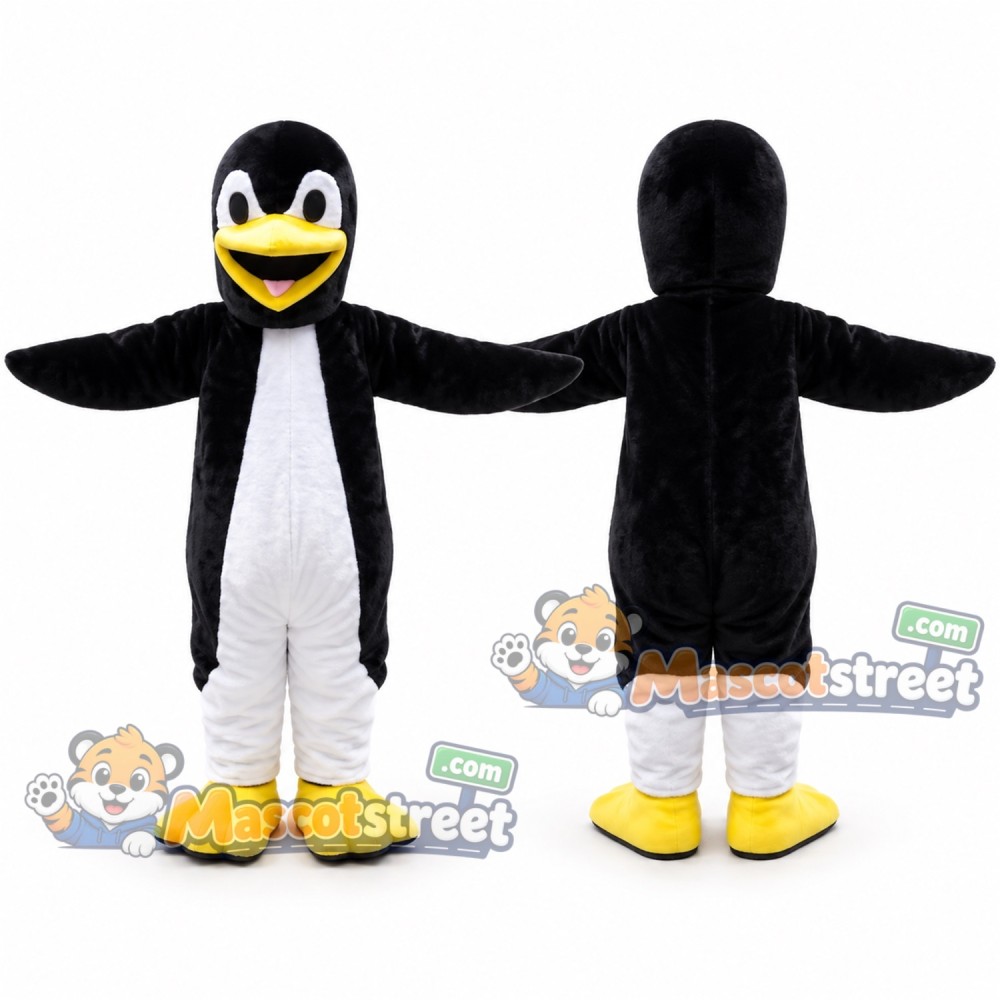 Black and White Penguin Mascot Costume Black and White Penguin Mascot Costume