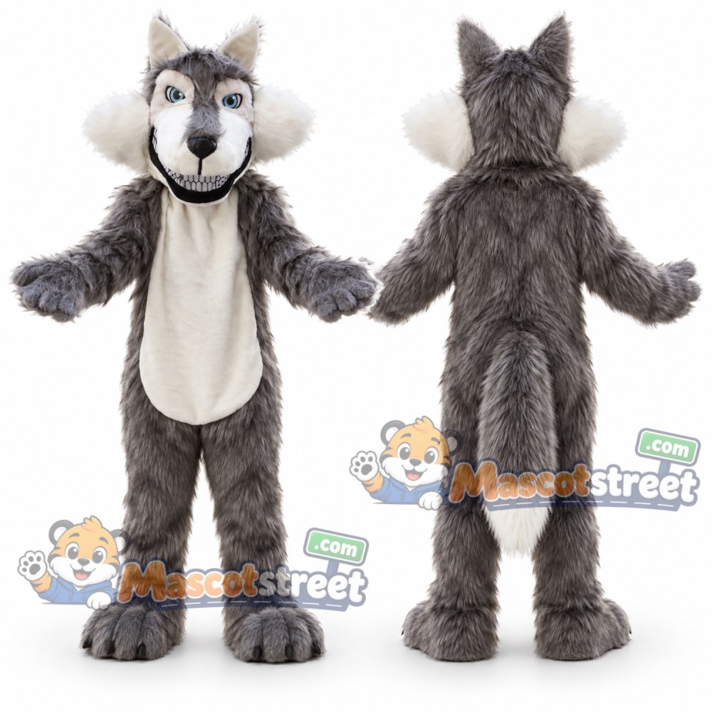 Gray Wolf Mascot Costume