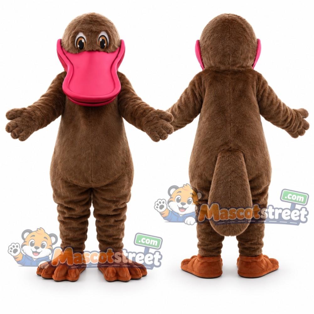 Brown Platypus Mascot Costume Brown Platypus Mascot Costume
