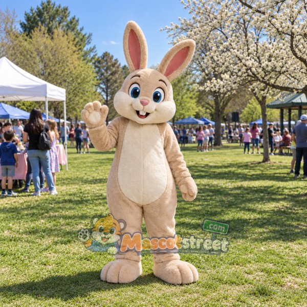 Cream Rabbit Mascot Costume