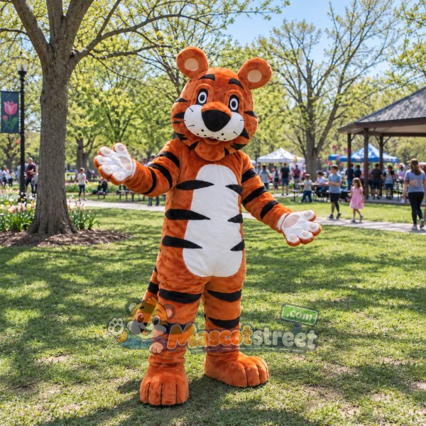 Orange Tiger Mascot Costume