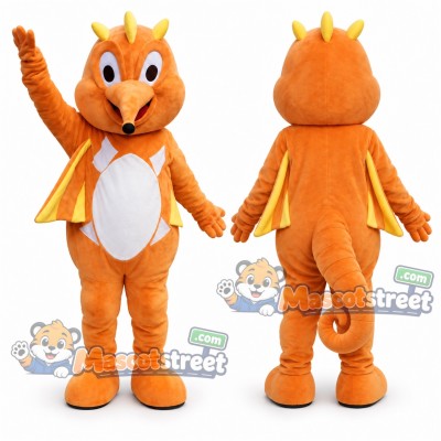Orange Seahorse Mascot Costume Orange Seahorse Mascot Costume