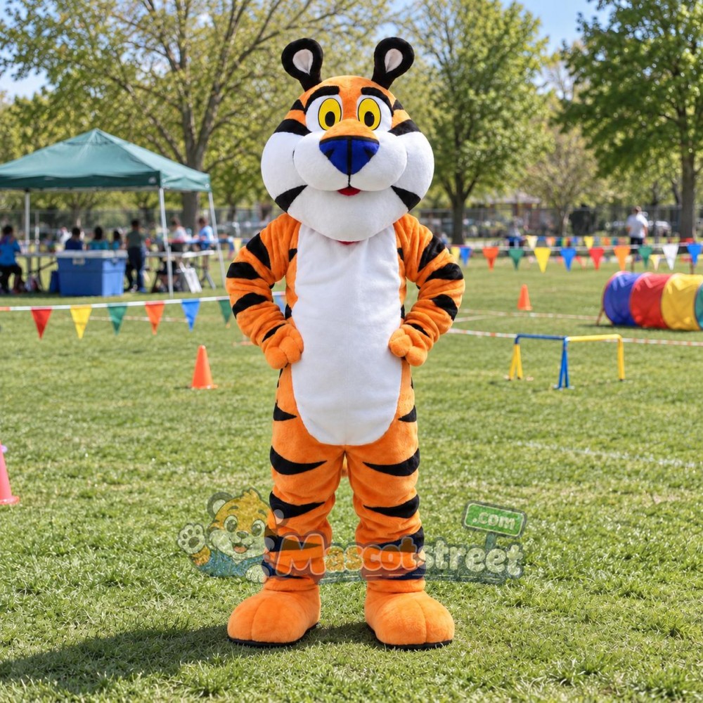 Orange Tiger Mascot Costume