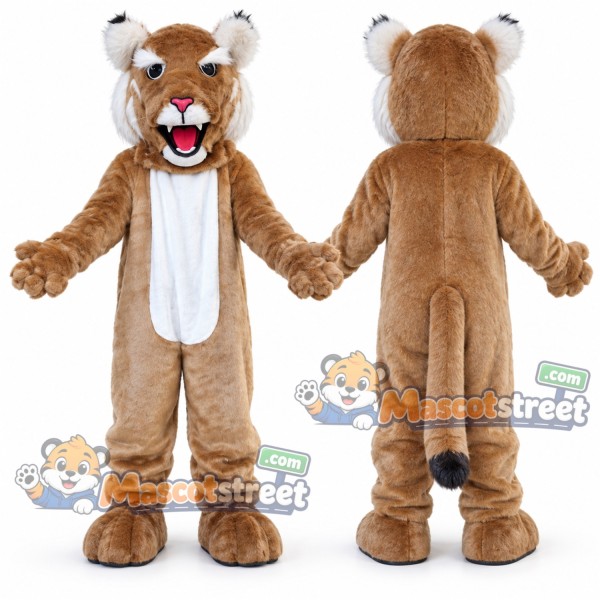 Tan Wildcat Mascot Costume