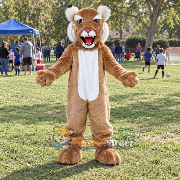 Tan Wildcat Mascot Costume