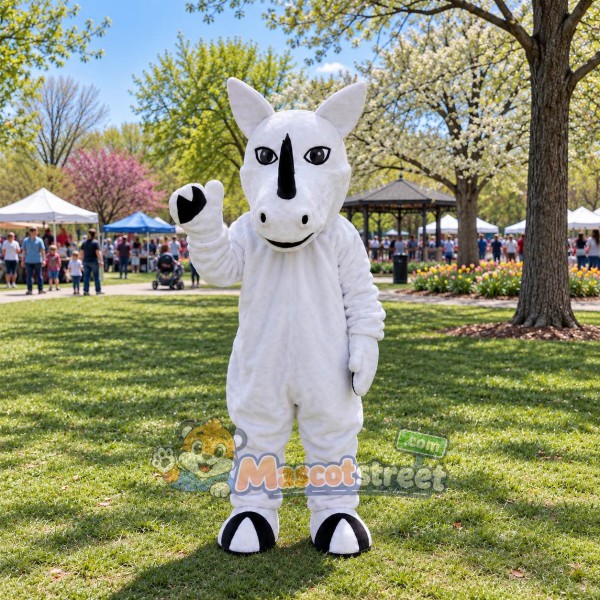 White Rhinoceros Mascot Costume