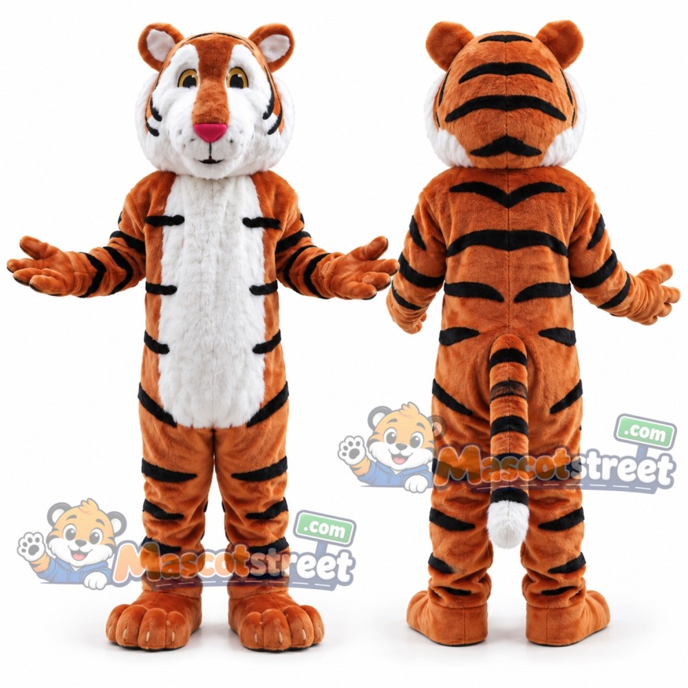 Orange Tiger Mascot Costume
