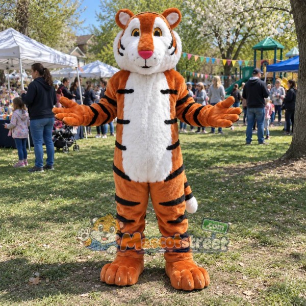 Orange Tiger Mascot Costume