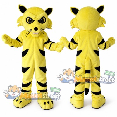Yellow Wildcat Mascot Costume Yellow Wildcat Mascot Costume