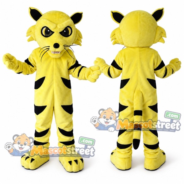 Yellow Wildcat Mascot Costume