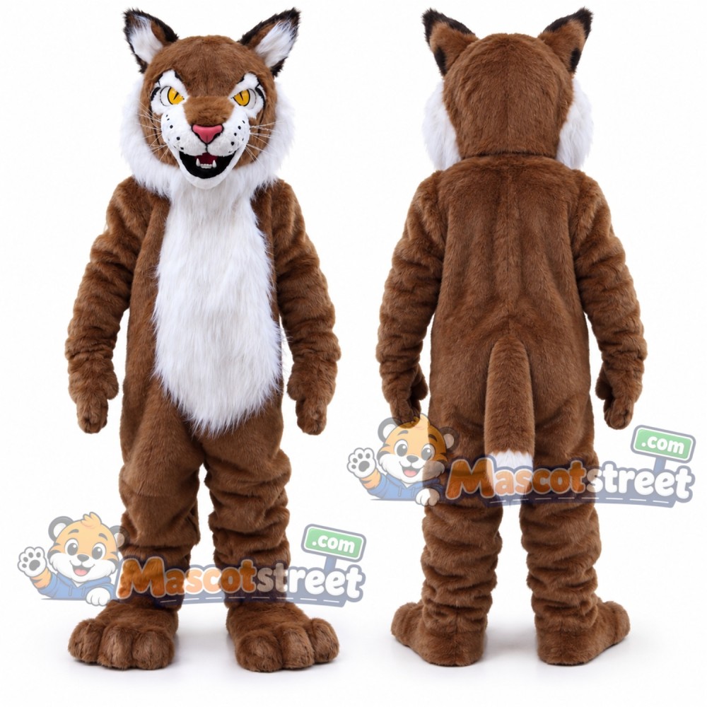 Brown Wildcat Mascot Costume Brown Wildcat Mascot Costume