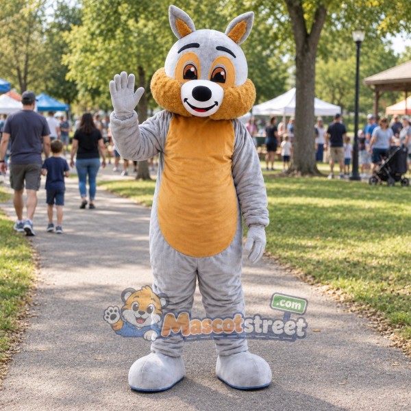 Gray Squirrel Mascot Costume