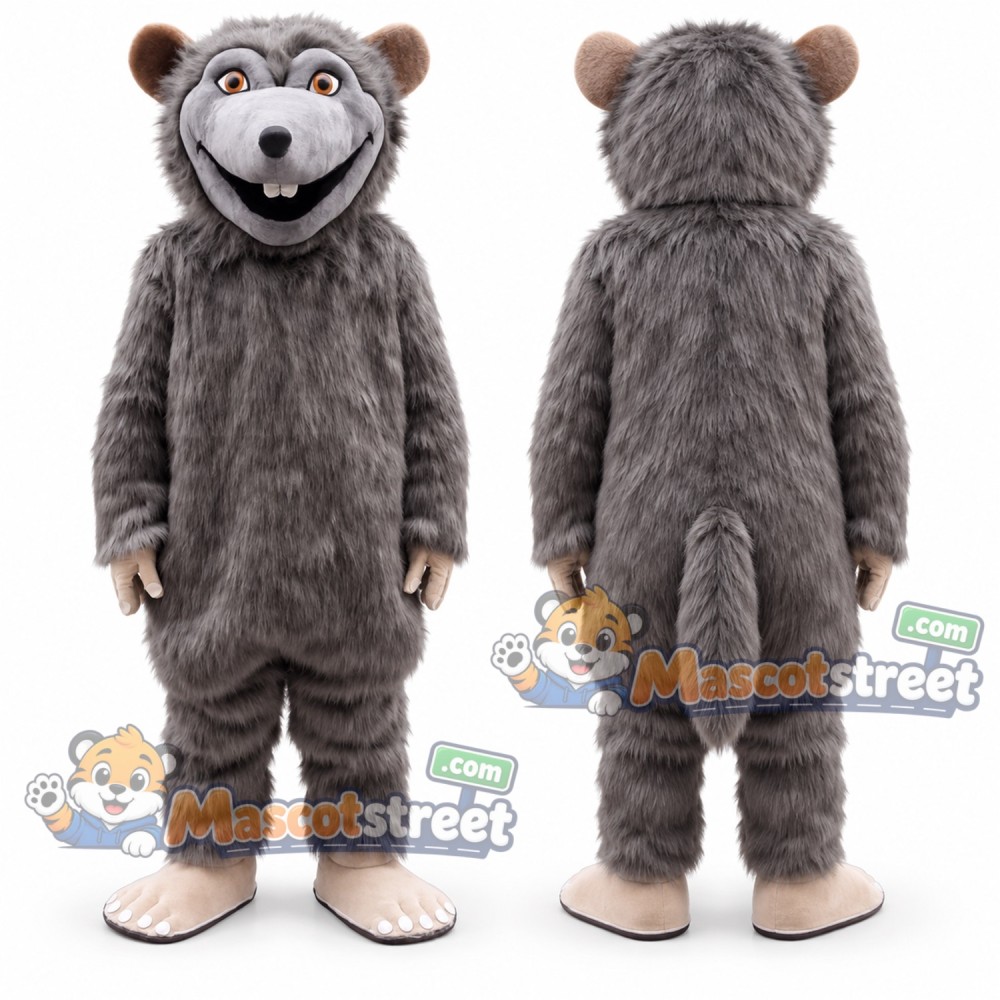 Gray Rat Mascot Costume Gray Rat Mascot Costume