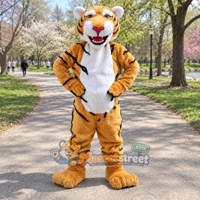 Orange Tiger Mascot Costume Orange Tiger Mascot Costume