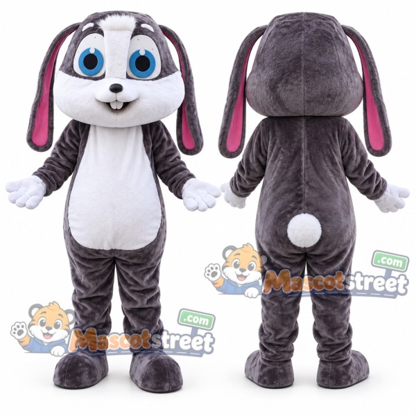 Gray Rabbit Mascot Costume