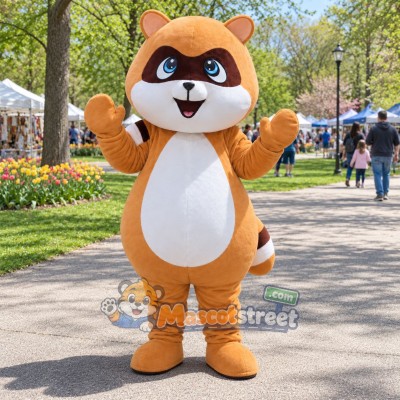 Tan Raccoon Mascot Costume Tan Raccoon Mascot Costume