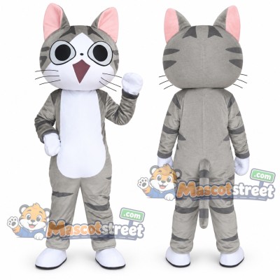 Gray Tabby Cat Mascot Costume Gray Tabby Cat Mascot Costume